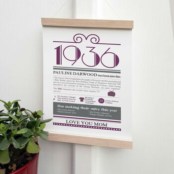 Personalised 90th Birthday Gift Print Life In 1936, 5 of 10