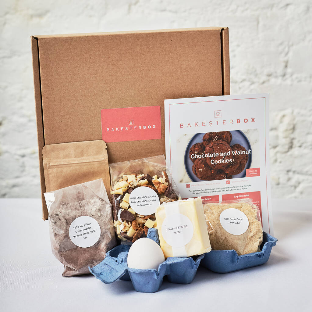 Bake At Home Chocolate And Walnut Cookie Kit By Bakester Box ...