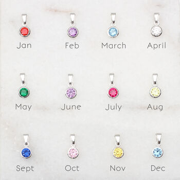 Personalised Birth Flower And Birthstone Necklace, 3 of 6