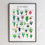 A To Z Plants Bed Room Print, thumbnail 3 of 5