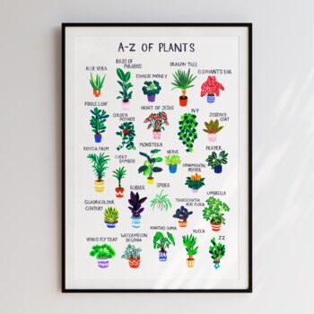 A To Z Plants Bed Room Print, 3 of 5