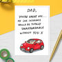 Car Insurance Funny Card For Dads, thumbnail 2 of 2