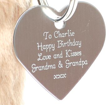 Sheep Toy Soother With Engraved Heart Keepsake, 4 of 4