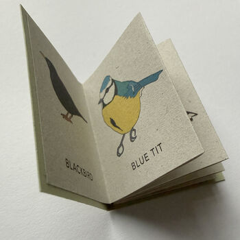 Tiny Book Of Garden Birds Handmade Mini Nature Book, 3 of 10
