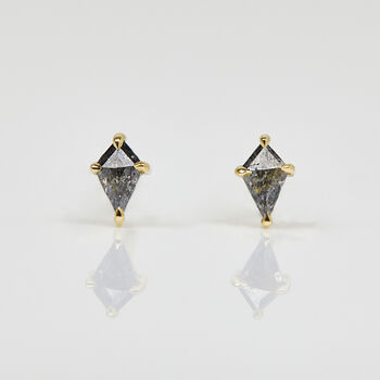 0.18ct Kite Shape Diamond Stud Earrings, 18ct Gold, 2 of 3