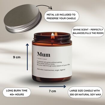 Mothers Day Gift Mum Thank You Candle, 3 of 8