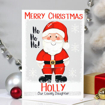 Personalised Santa Christmas Card, 4 of 11