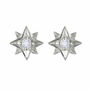 Guiding North Star Garnet Studs In Silver, thumbnail 6 of 11