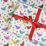 Chickens Wrapping Paper Roll Or Folded, Colourful, thumbnail 2 of 3