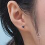 Sterling Silver Black Cz Earrings, thumbnail 4 of 12