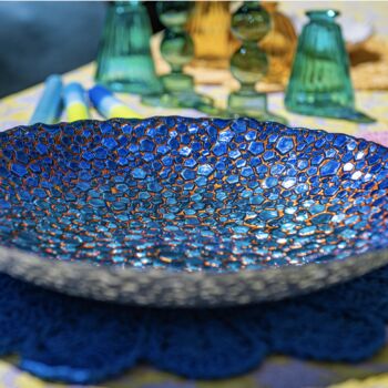 Marine Blues Mosaic Glass Bowl, 2 of 7