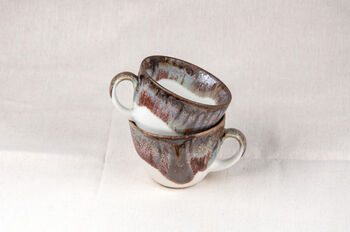 Brown Set Of Two Porcelain Tea Cup With Saucer, 8 of 9
