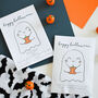 10 Cute Ghost Personalised Halloween Treat Envelopes, thumbnail 1 of 3