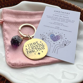 Amethyst Crystal Keyring – I Have A Crystal For That, 2 of 4