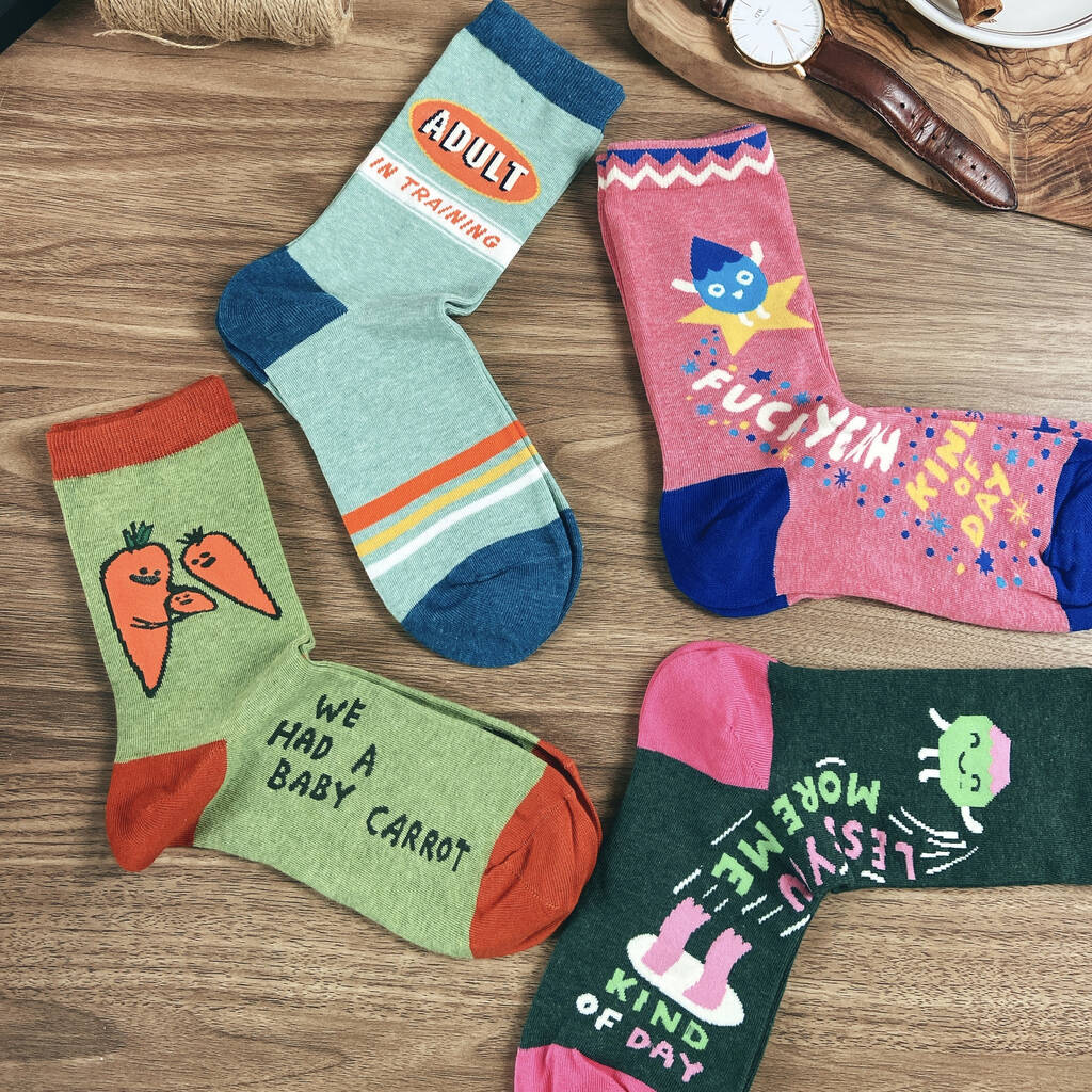 Funny Quotes Socks: Novelty Christmas Stocking Fillers, 1 of 8