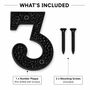 Black Brass Door Number Three Plaque, thumbnail 7 of 9