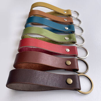 Personalised Leather Colourful Keyrings, Keychain, 4 of 6