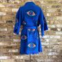 Organic Short Cotton Kimono: Blue Eye, thumbnail 4 of 4