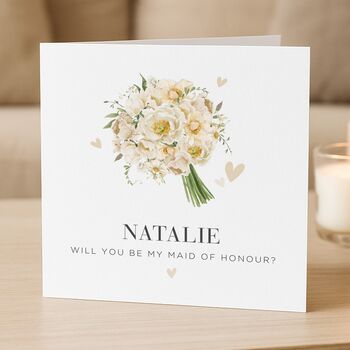 Personalised Will You Be My Maid Of Honour Card, 2 of 8
