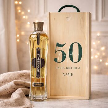 Personalised 50th Birthday Aperitif Gift Set With Custom Lid, 4 of 11