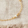 Gold Plated Silver And Pearl Friendship Chain Bracelet, thumbnail 7 of 9