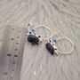Black Onyx, Agate, Turquoise Earrings, Sterling Silver, thumbnail 5 of 8