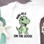 Cute Dino Print Newborn Baby Bodysuit, thumbnail 1 of 3