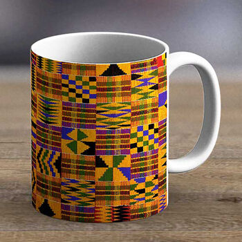 Kente African Print Mug Fabric Six, 2 of 2