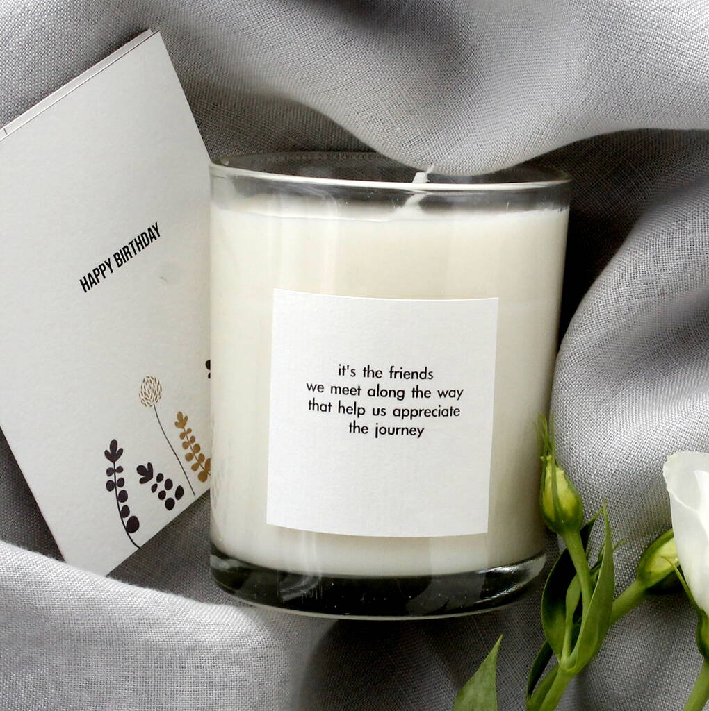 Personalised Friends Quote Candle By attic