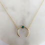 Turquoise Crescent 18ct Gold Vermeil Necklace, thumbnail 1 of 9