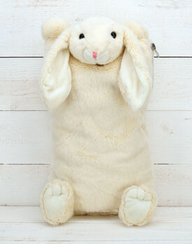 Personalised Embroidery Cream Bunny Hot Water Cover, 10 of 12