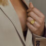 Snake Signet Ring Gold Plated, thumbnail 4 of 5