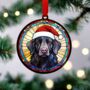 Flat Coated Retriever In Santa Hat Suncatcher Decoration, thumbnail 4 of 6