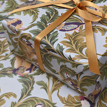 Christmas Partridge Wrapping Paper By Tuppence Collective ...