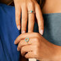 Halo Radiance Turquoise Silver/Gold Ring, thumbnail 8 of 12