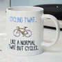Novelty Funny And Rude 'Cycling Twat' Gift Mug, thumbnail 1 of 4