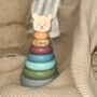 Personalised Wooden Colourful Teddy Stacking Toy, thumbnail 1 of 5