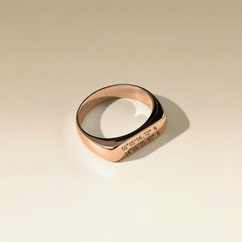 Rose Personalised Signet Ring, 2 of 5