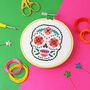 'Floral Skull' Cross Stitch Craft Kit, thumbnail 1 of 3
