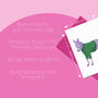 Purple Donkey Illustrated Blank Greeting Card, thumbnail 8 of 11