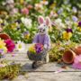 Handmade Felt Francesca The Floral Bunny Decoration, thumbnail 1 of 2
