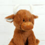 Extra Extra Large Highland Coo Cow Brown Premium Plush Soft Toy 60cm Black Friday Deal, thumbnail 3 of 3