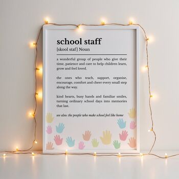 Personalised Teaching Assistant Definition Wall Art, 4 of 4