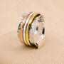 Personalised Sterling Silver, Brass And Copper Triple Spinner Ring – 8mm, thumbnail 1 of 7
