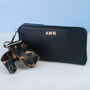 Monogram Leather Phone Purse With Patterned Strap, thumbnail 2 of 6