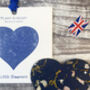 Red, Blue And Gold Seed Paper Hearts Set, thumbnail 2 of 10