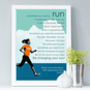 Personalised Running Print: Gift For Runner, thumbnail 2 of 4