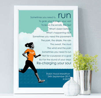 Personalised Running Print: Gift For Runner, 2 of 4
