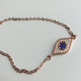 Rose Gold Colour Sterling Silver Crystal Eye Bracelet, thumbnail 1 of 6