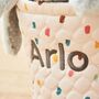 Personalised Small Rainbow Polka Dot Storage Bag, thumbnail 2 of 3
